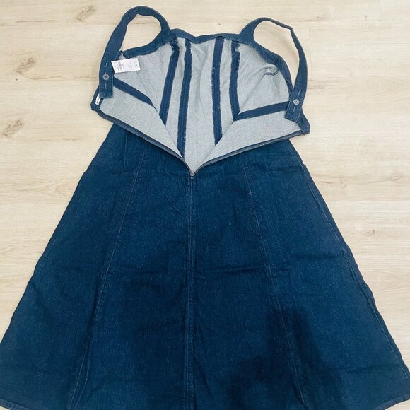 BRAND NEW! Abercrombie & Fitch Denim Fit & Flare Dress - Picture 3 of 4